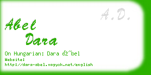 abel dara business card